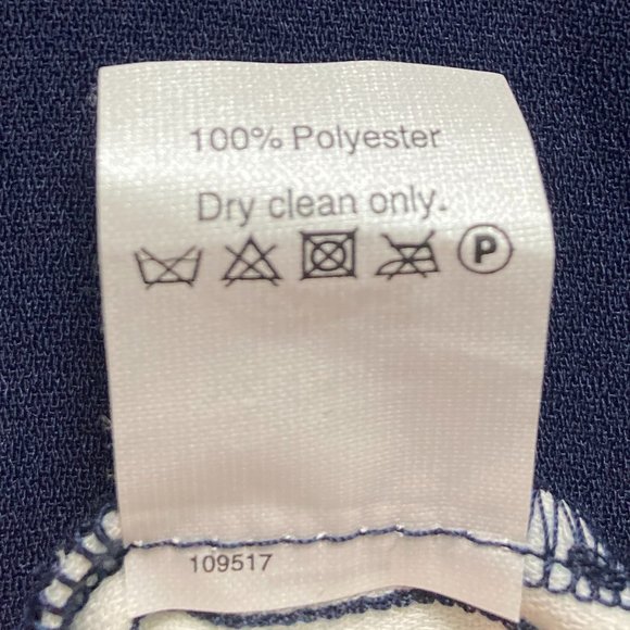 J.Crew Navy and White Sleeveless Shirt size 2 - Picture 4 of 4